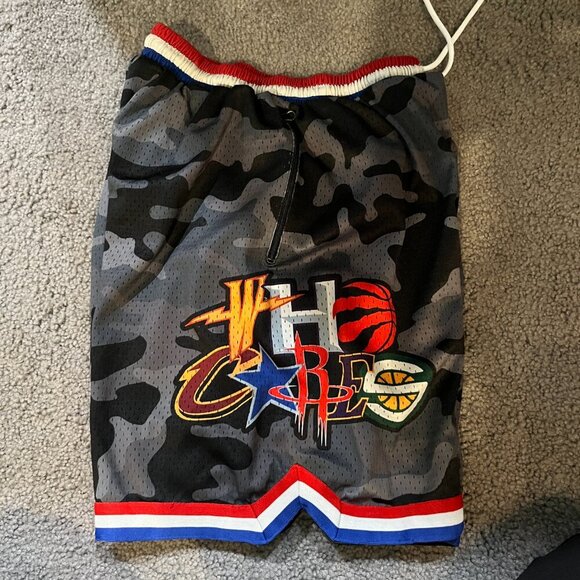 WHO CARES SUPPLY CO. NBA Remix Heavy Mesh Hoop Basketball Shorts Black Camo XL - Picture 5 of 10
